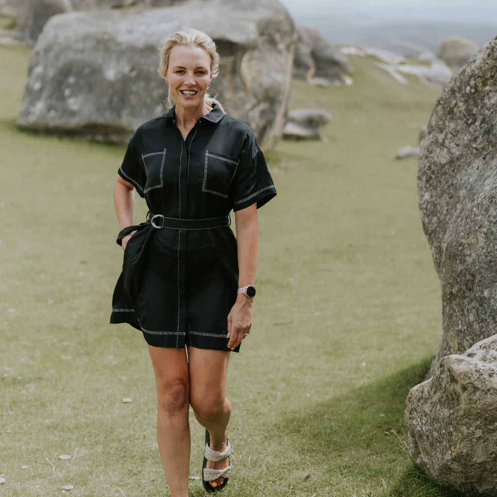 Cora Shirt Dress / Black