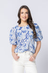 Relaxed Carefree Top / Blue Whisper
