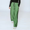 Indiana Wide Leg Pants / Dill With Black stripe