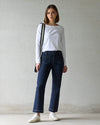 Wide Leg Ankle Grazer Jean / Ink Denim
