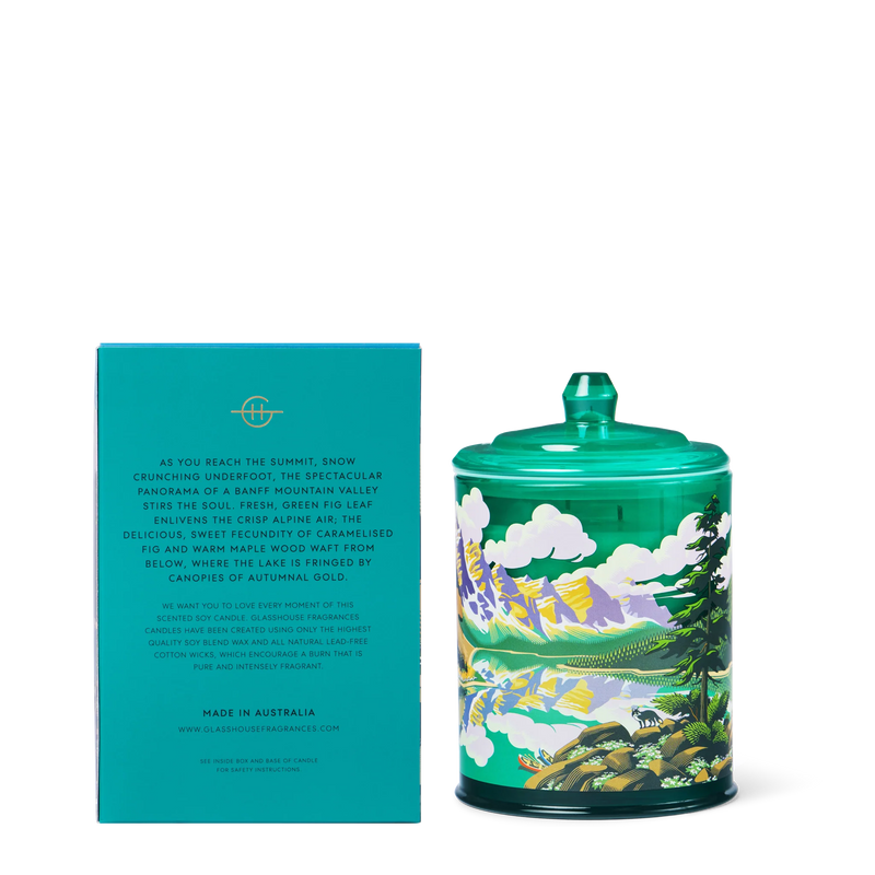 380g Candle - Breathtaking Banff - MAPLE WOOD & FIG LEAF