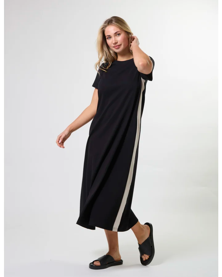 Leah Dress / Black Stipe