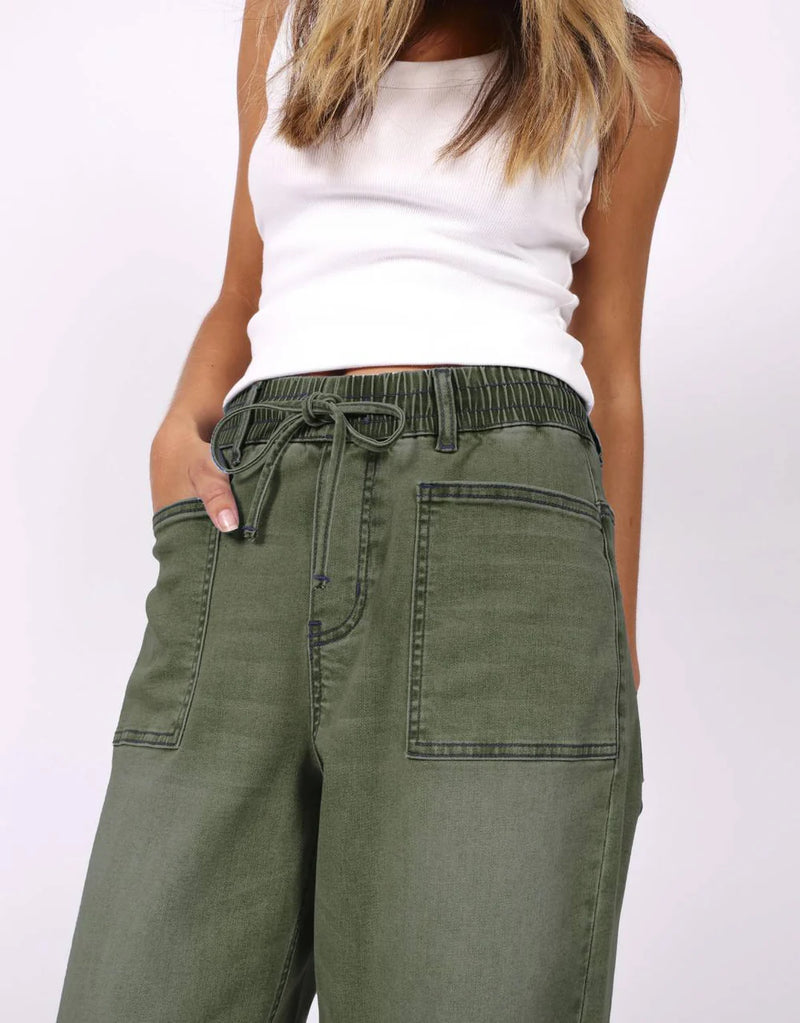 Leo Barrel Jean  / Khaki