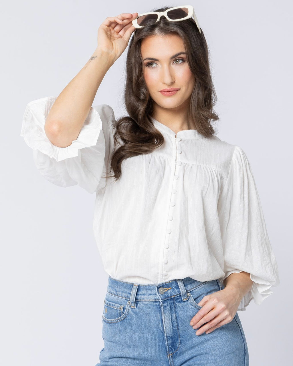 Celia Top / White Lines