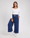 Greta Wide Leg Pant /  Dark Blue Wash