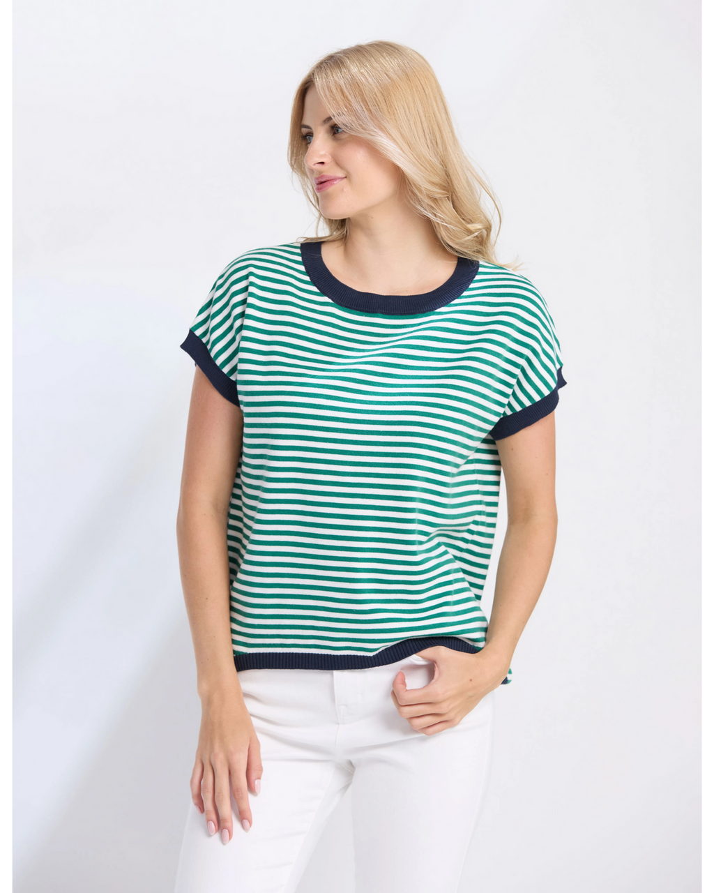 Laneway Top / Green stripe