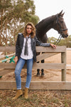 Classic Zip Button Jean / Dark Denim