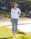 Printed Slim Leg 7/8 Length Lightweight Pull On / Fan
