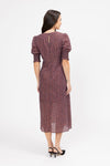 Florence Dress / Merlot Jaquard Stripe