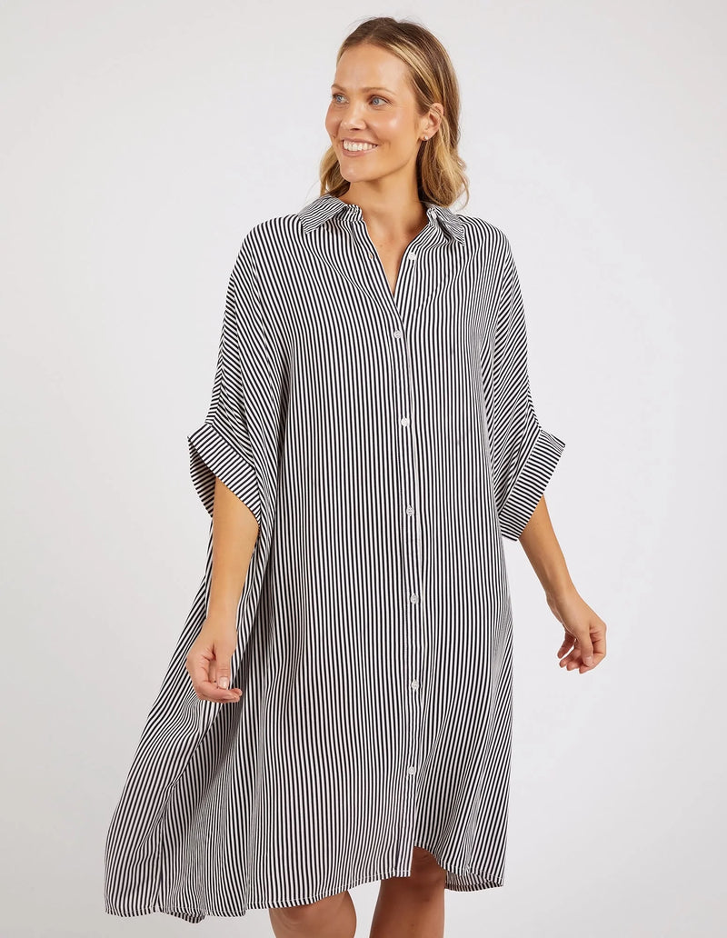 Luna Dress /  Navy White Stripe