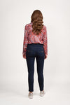 Skinny Leg Ankle Grazer, Slim Hip and Thigh Jean with Side Waist Elastic - Indigo Denim