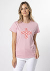 T-Shirt - Blush Red Chevron Cross