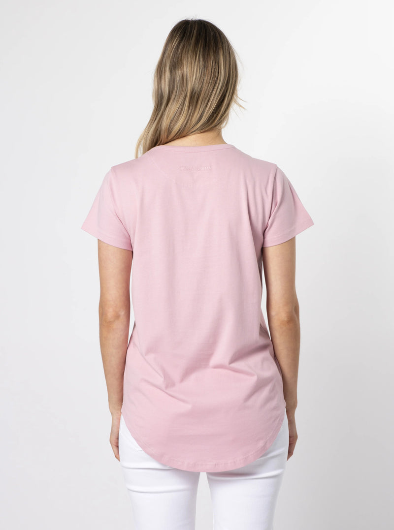 T-Shirt - Blush Red Chevron Cross