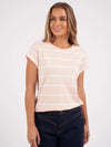 Manly Stripe Tee - Barely Pink