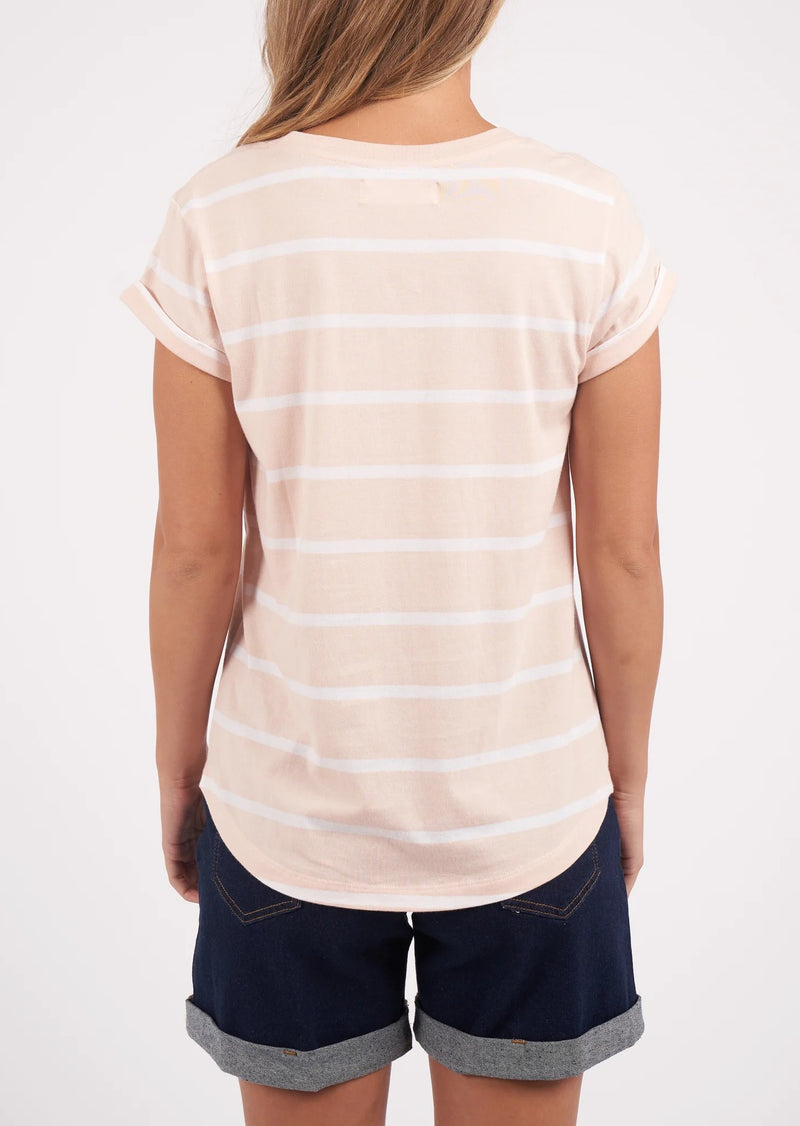 Manly Stripe Tee - Barely Pink