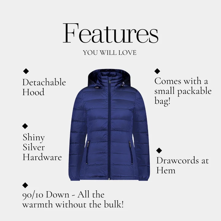 Lynnette Packable Down Jacket / Moonlight