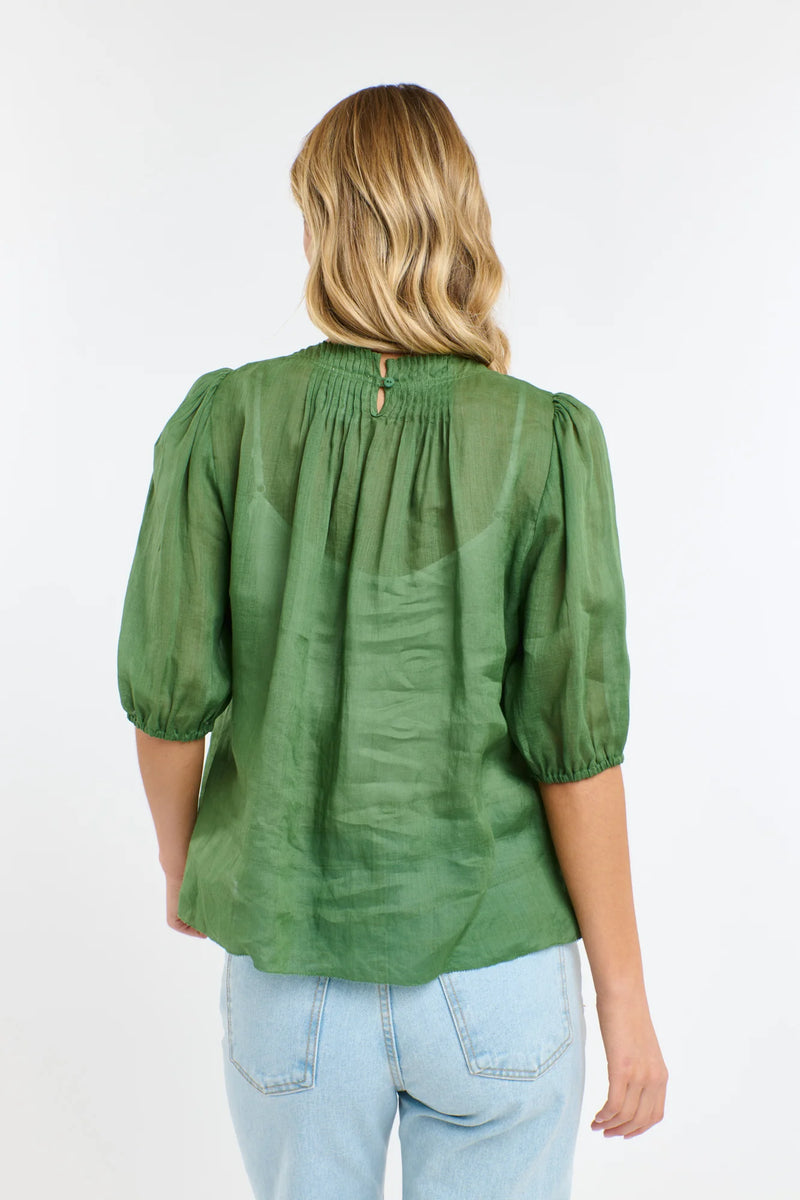 Ariel Pintuck Top / Kelly Green