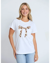 Classic Tee White / Summer Leopard Bow