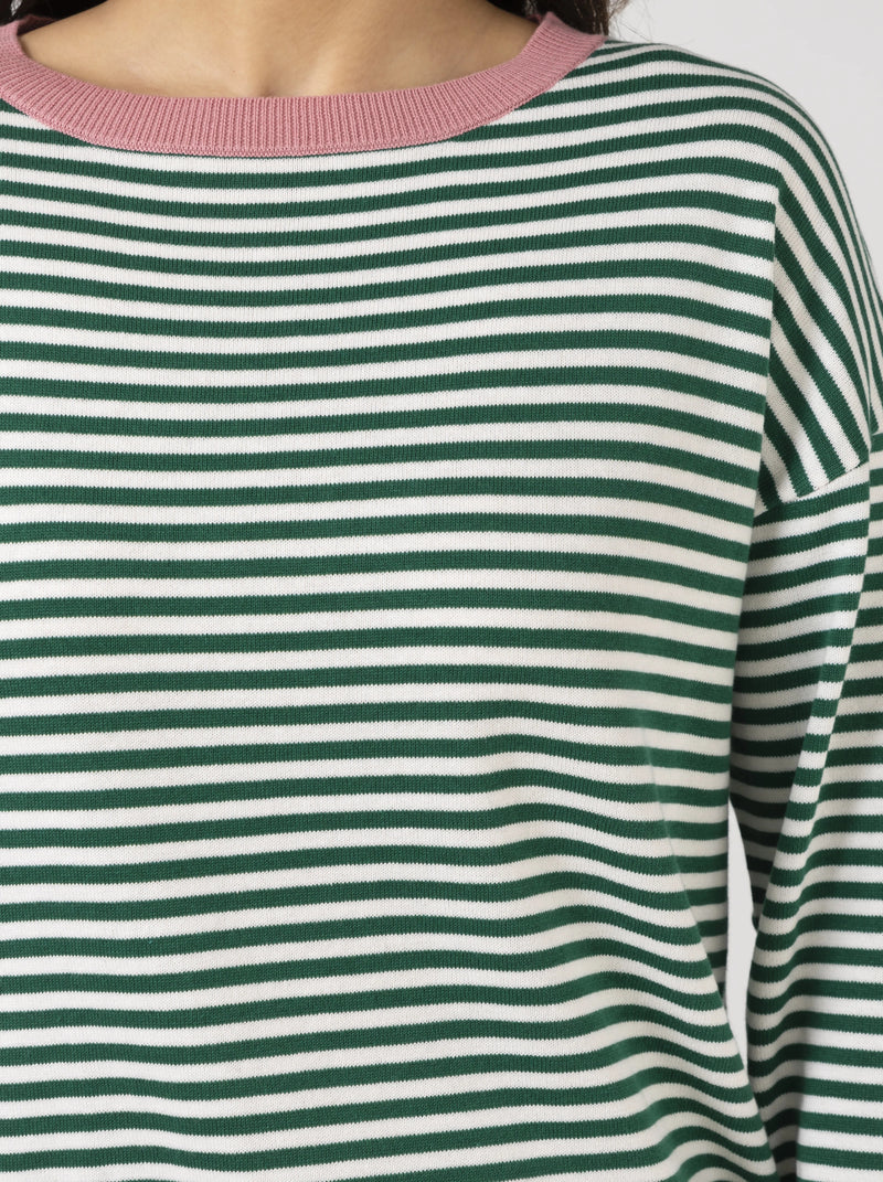 Street Jumper - Emerald Stripe