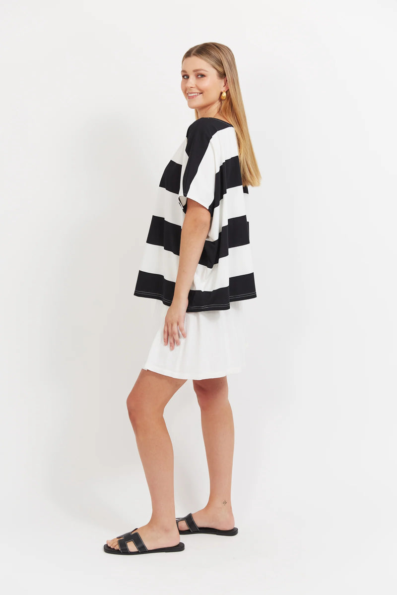 Jardin Stripe TShirt - Black