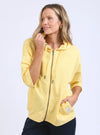 Beachy Zip Hoodie - Pale Banana