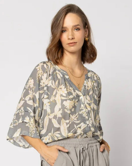 Frond Blouse - Dusk Floral