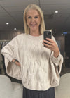 Cable Poncho - Rice