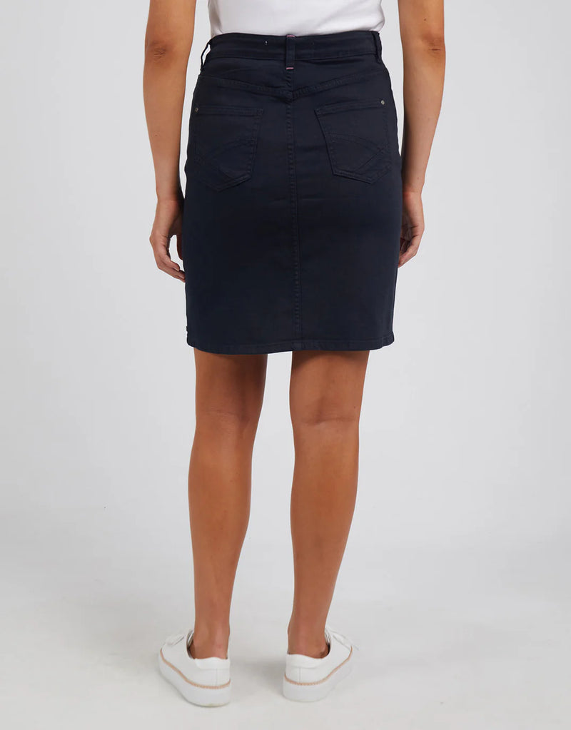 Belle Denim Skirt / Washed Black