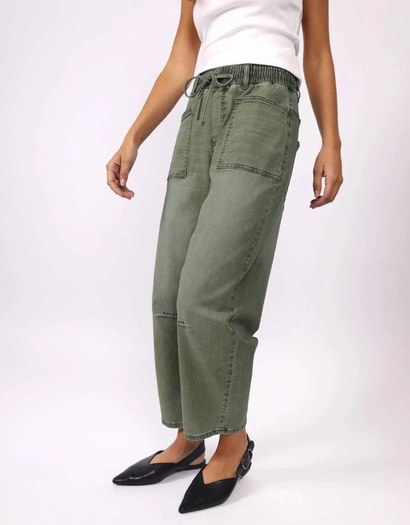 Leo Barrel Jean / Khaki