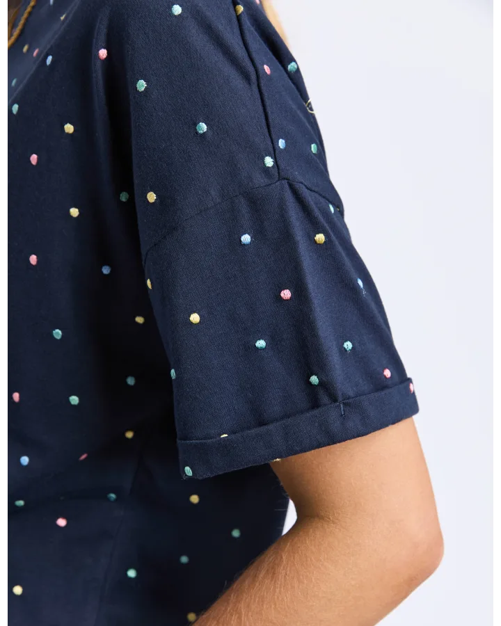 Festive Spot Tee / Navy