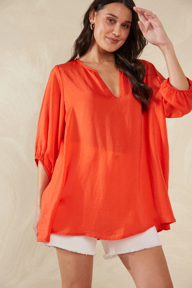 Portofino Relaxed Top / Aperol /One Size