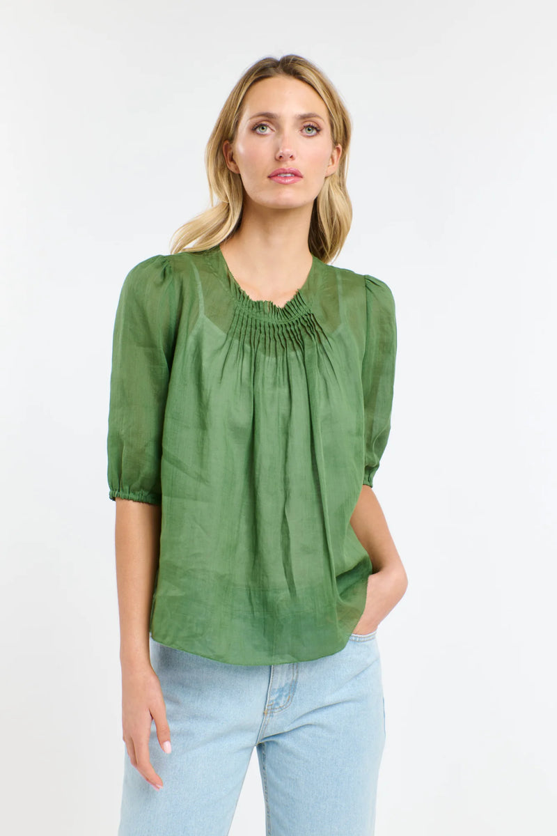 Ariel Pintuck Top / Kelly Green