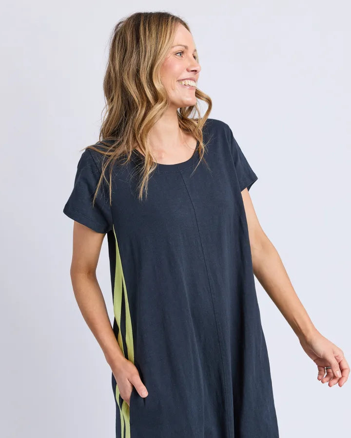 Recovery Dress / Navy - Neon Yellow