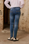 Classic Zip Button Jean / Dark Denim
