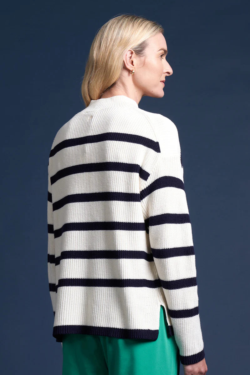 Waipara Sweater - Winter White/Midnight