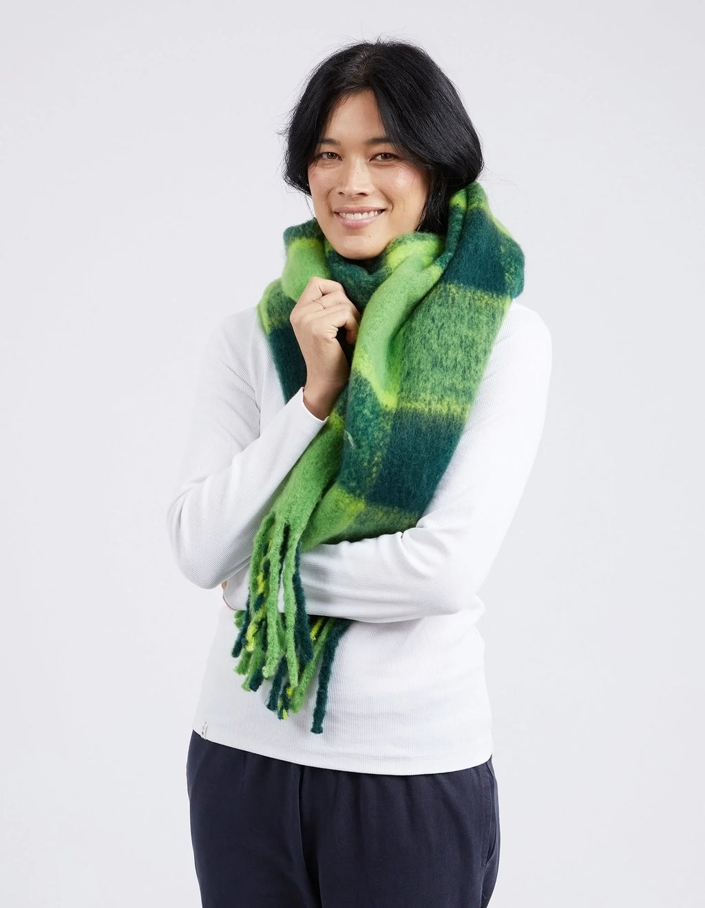 Fig Scarf - Green Check