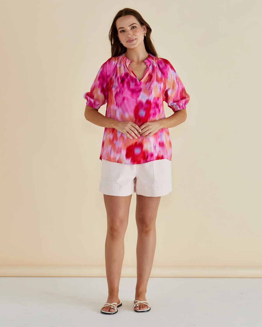 Joanne Blouse / Floral Abstract