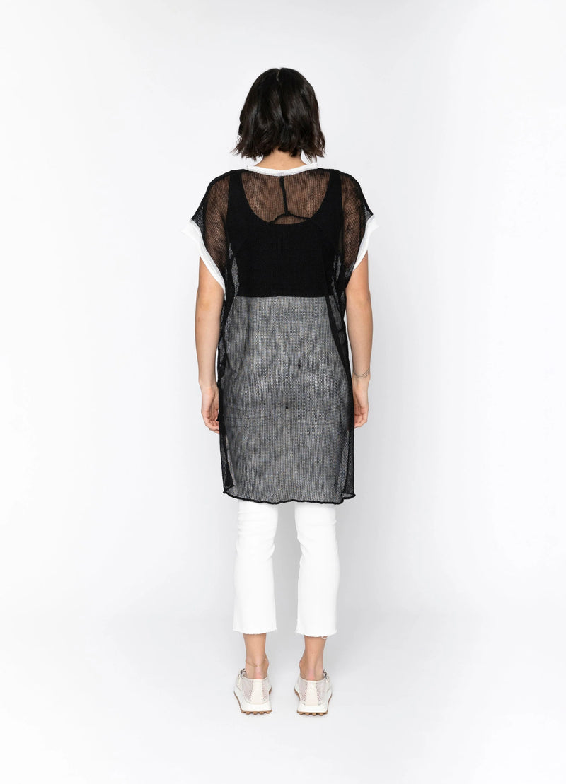 Lorenza Tunic / Black + White Trim