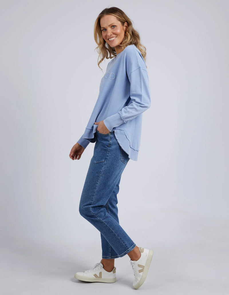 Simplified Crew Washed Light Blue