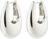 Autumn Chunky Retro Hoop Earrings - Silver Plated