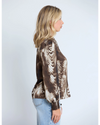 Cecily Blouse/ Brown Python