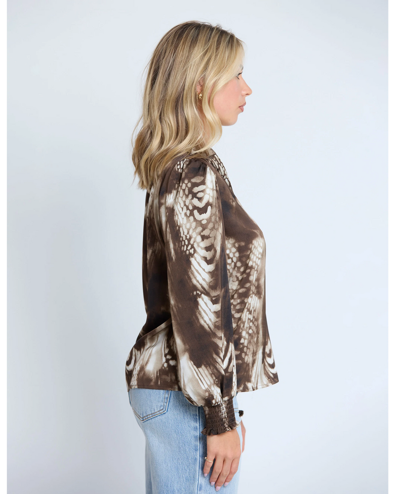 Cecily Blouse/ Brown Python