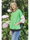 Mazie Colour Block Sweat - Greenbriar