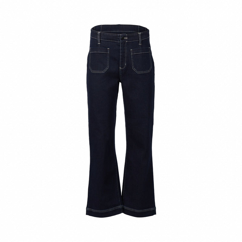 Wide Leg Ankle Grazer Jean / Ink Denim