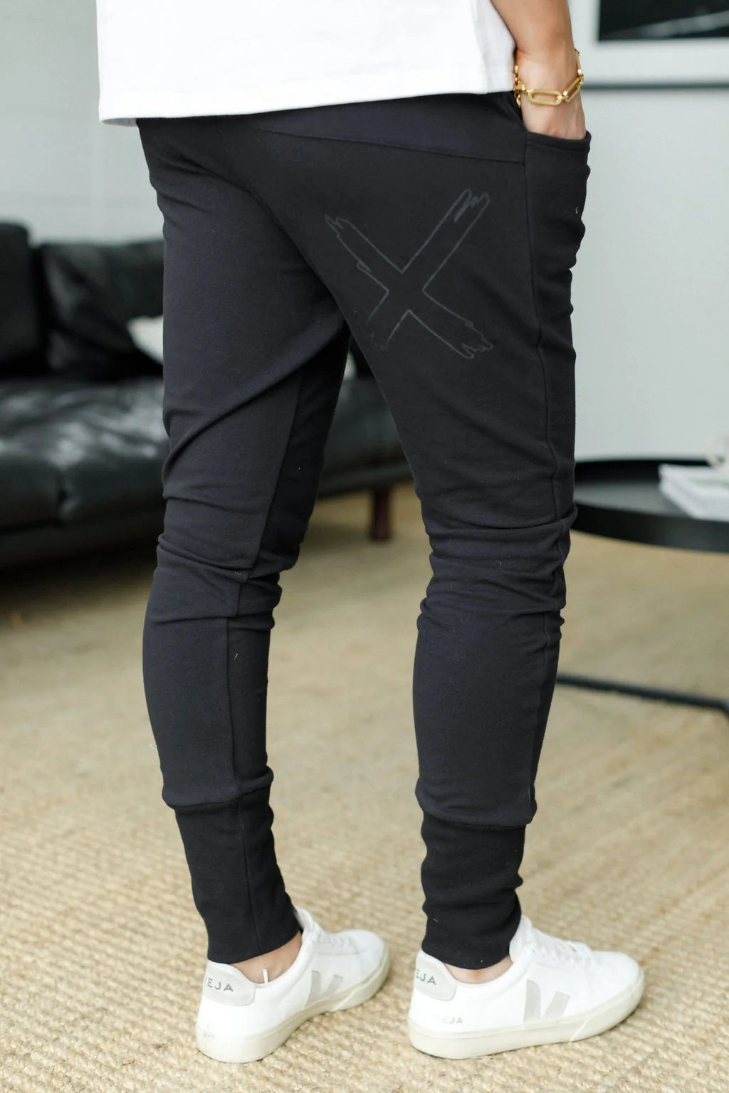 Apartment Pants Winter Weight - Black w Black X outline