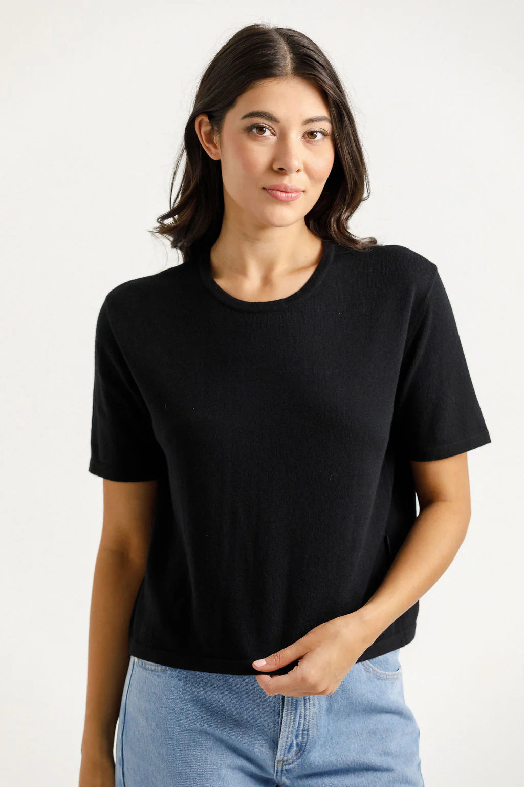 Becky Tee Knitted / Black / 50% Merino