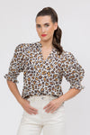 Relaxed Butterfly Top / Latte Leopard