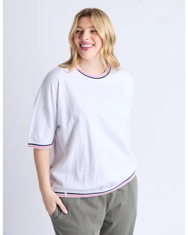 Faye S/S  Sweat / White