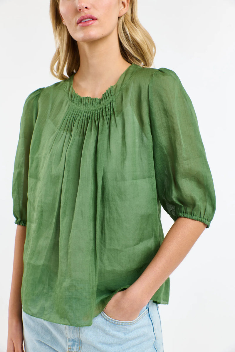 Ariel Pintuck Top / Kelly Green