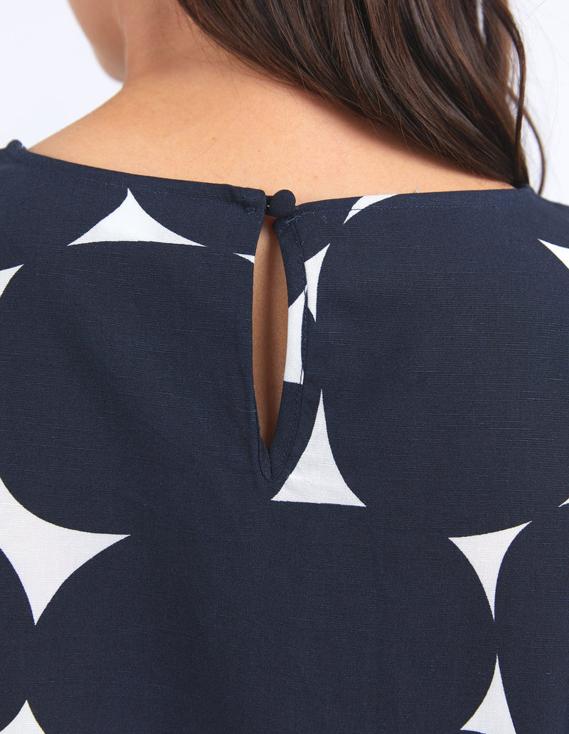 Demi Spot Top / Navy